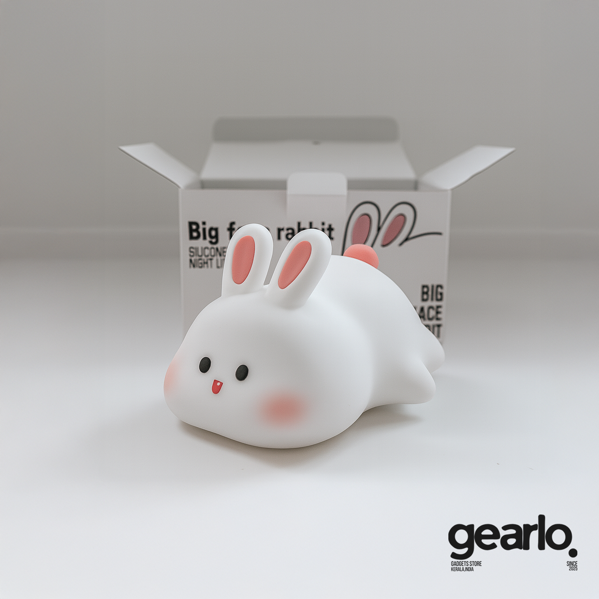 Night Light for Kids, Cute Silicone Nursery Rabbit Lamp for Baby and Toddler Night Lamp (10,cm, White)